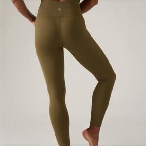 Athleta Green High-Waisted Stretch Leggings | Size S